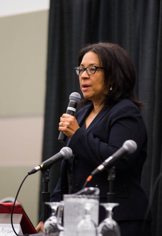 Mayor Strickland speaking at the summit