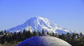 Mt. Rainier and Tacoma Dome