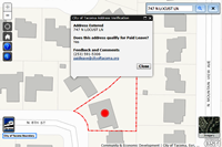 Verify if an address is within Tacoma. Verify if an address is within Tacoma.