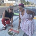 Kristen Ramirez and Elisheba Johnson at East 64th Streetscape site