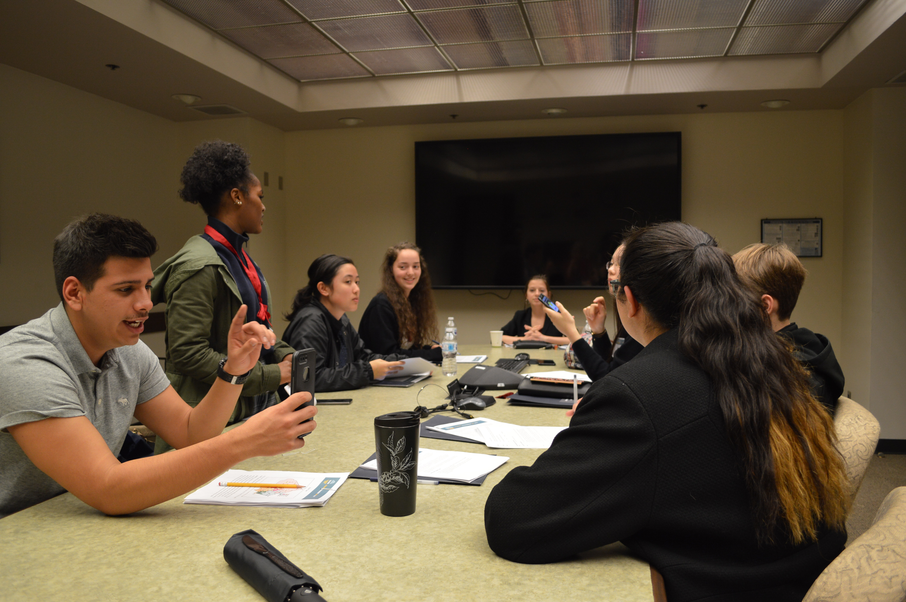 Students participating in Student Government Day