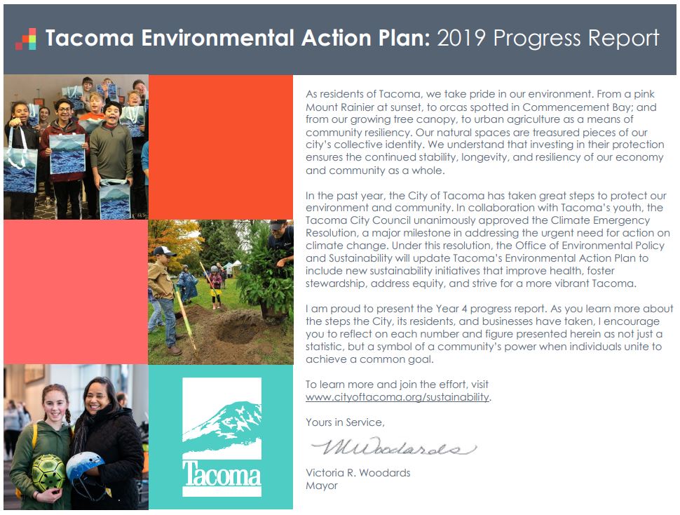 Environmental Action Plan City Of Tacoma
