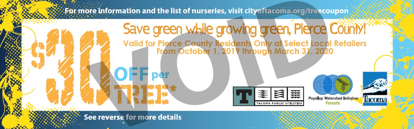 Tree Coupon Program City Of Tacoma