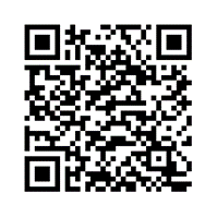 Black and white square QR code to access Participatory Budgeting website to vote in English