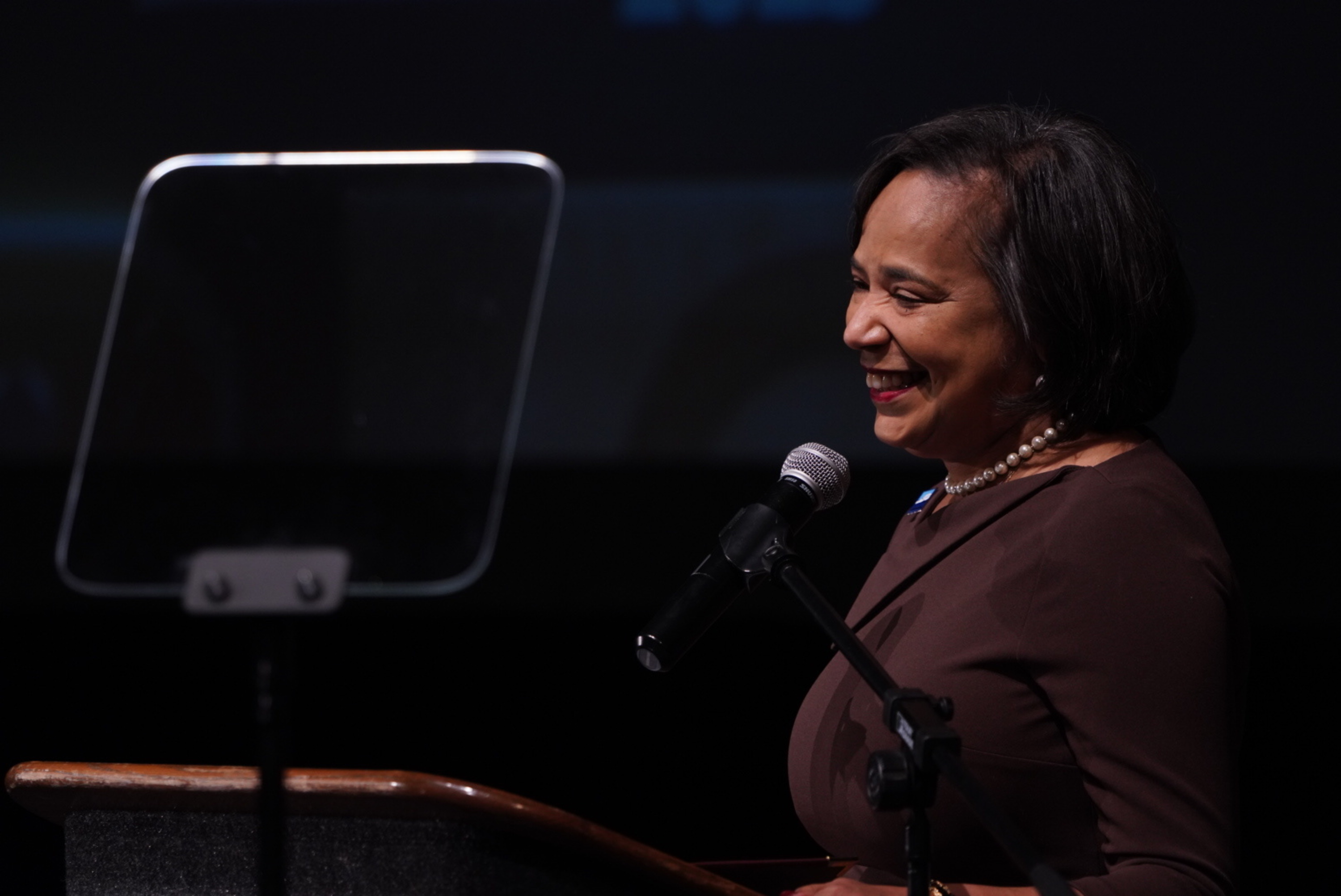 Photo of Mayor Woodards giving her State of the City Address
