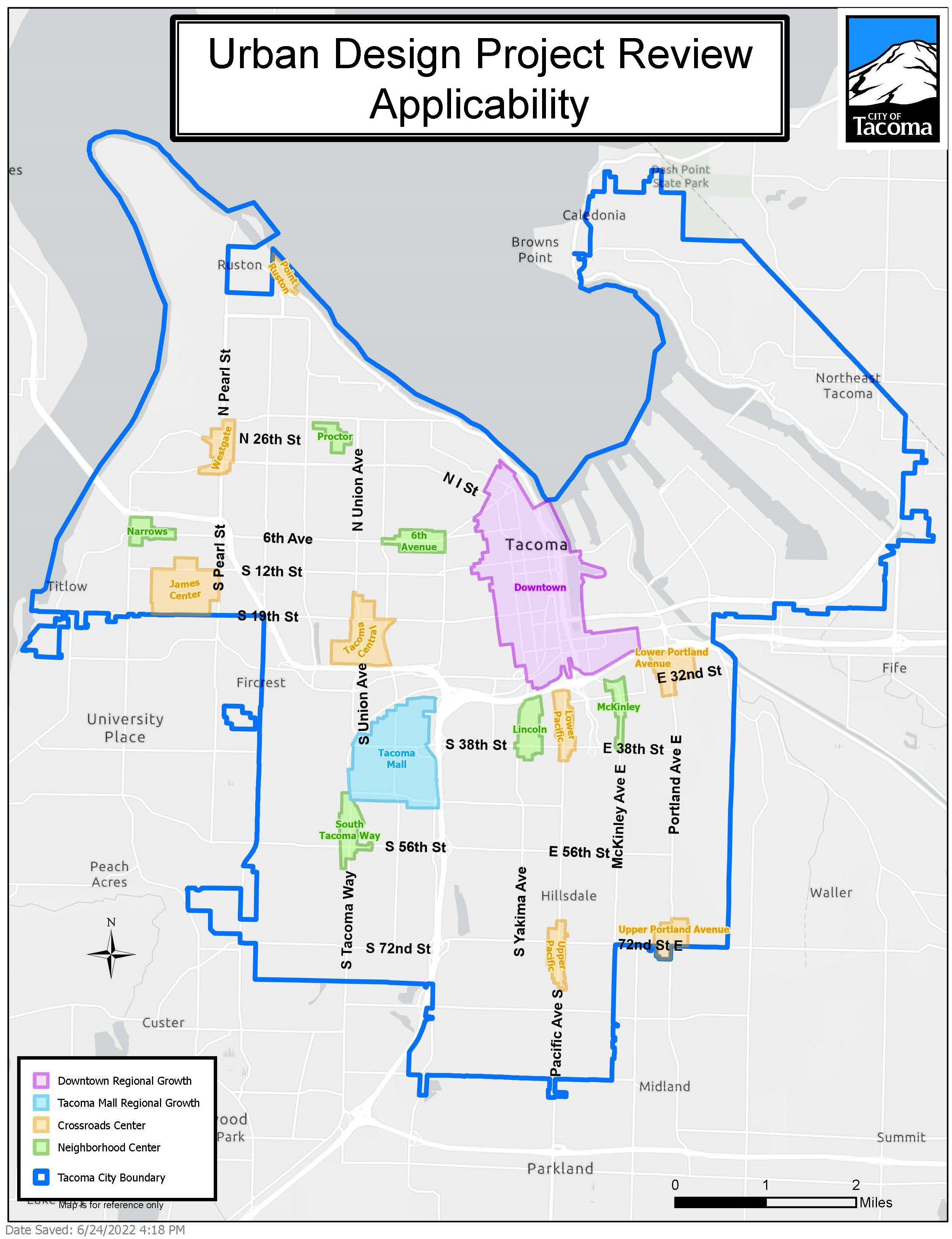 Urban Design Project Review Applicability Map