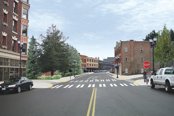 Southbound view of the 17th Street Extension and UWT Improvements